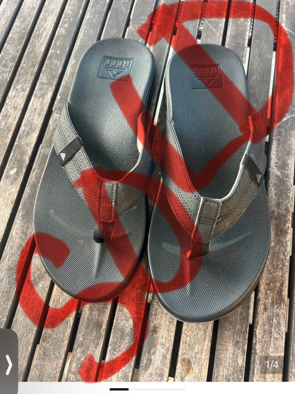 Reef Black flip flops 11
